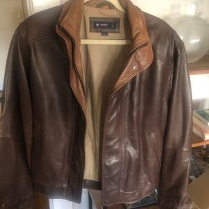 Brown leather Cremieux jacket